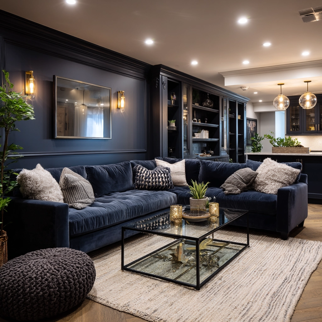 basement living room ideas 45