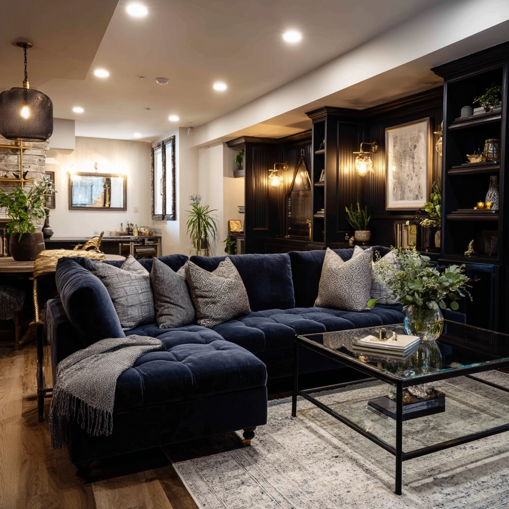 basement living room ideas 46