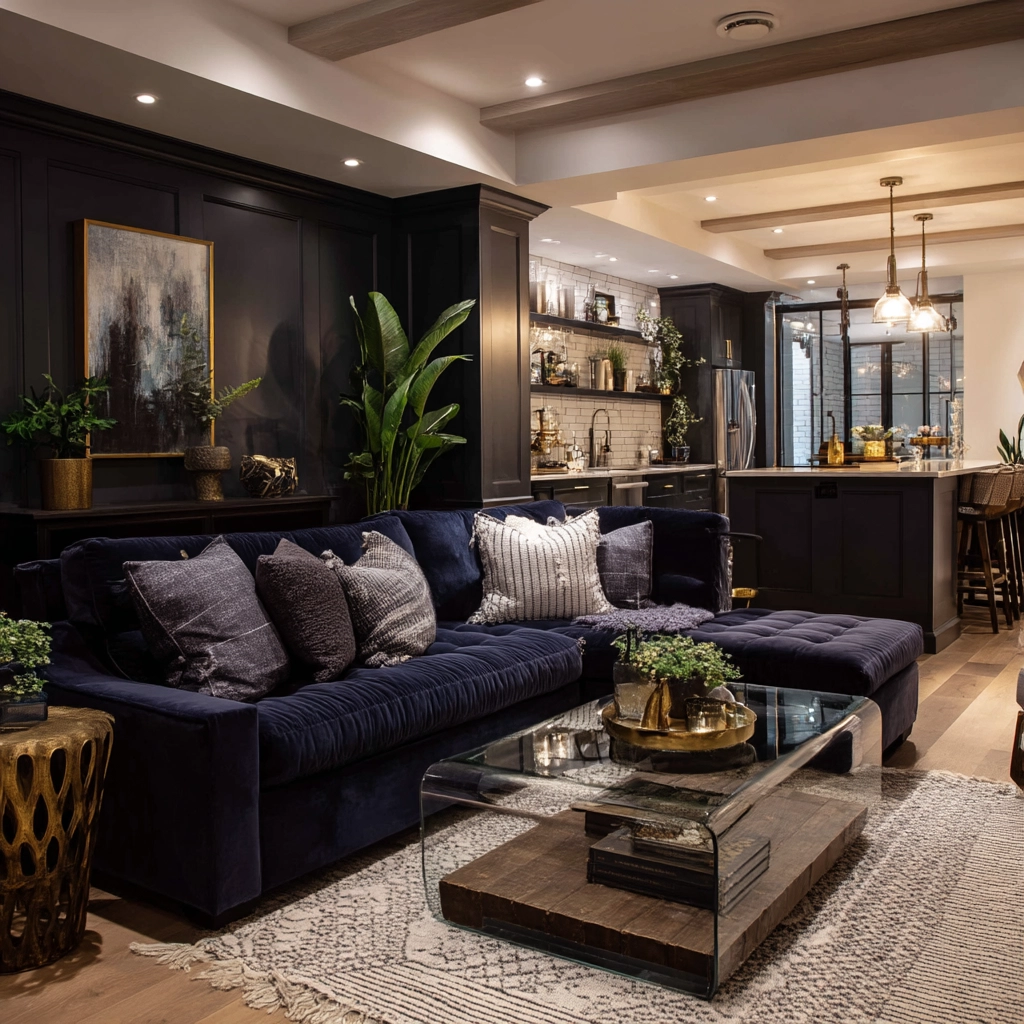 basement living room ideas 47