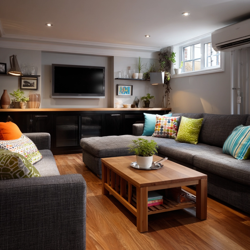 basement living room ideas 55