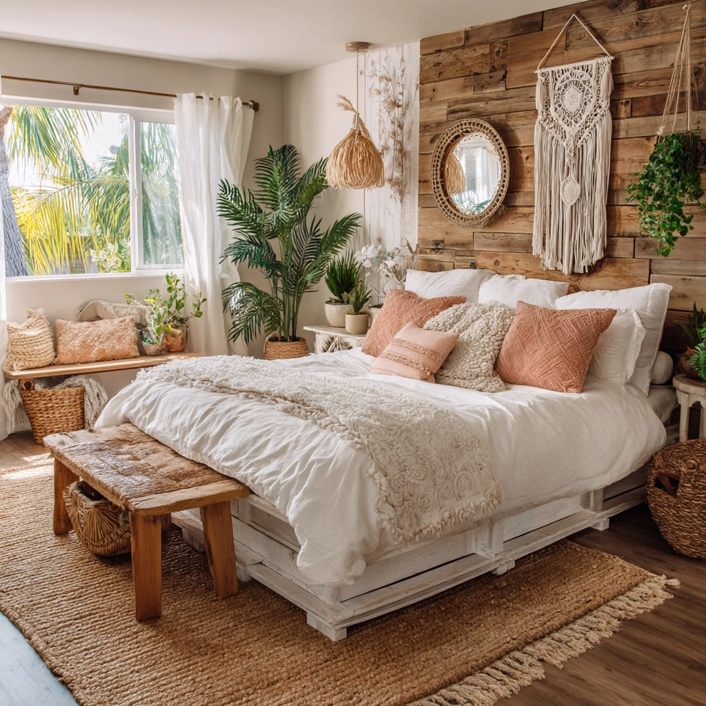 beachy boho bedroom 12