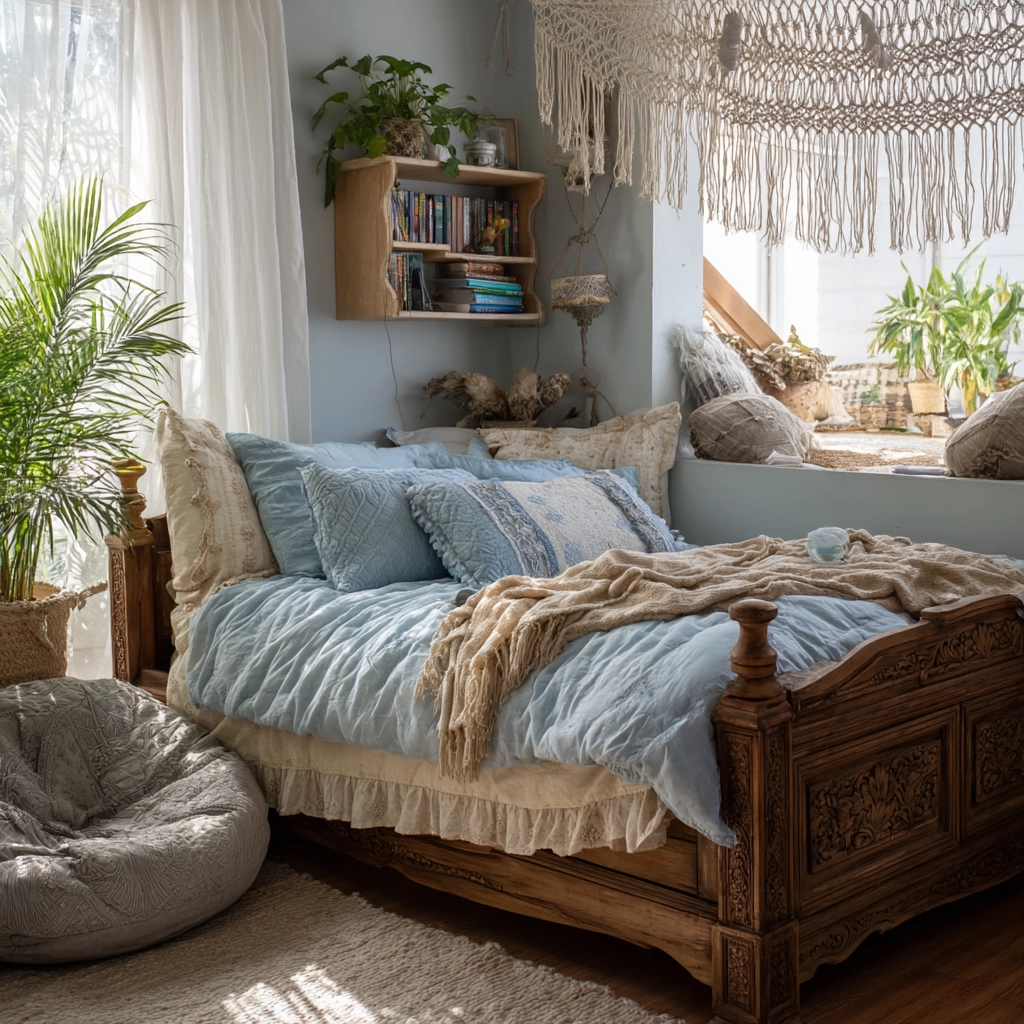 beachy boho bedroom 22