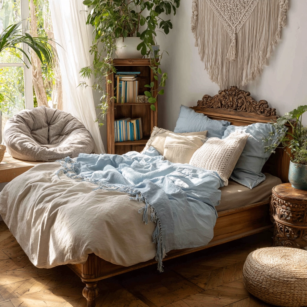 beachy boho bedroom 23