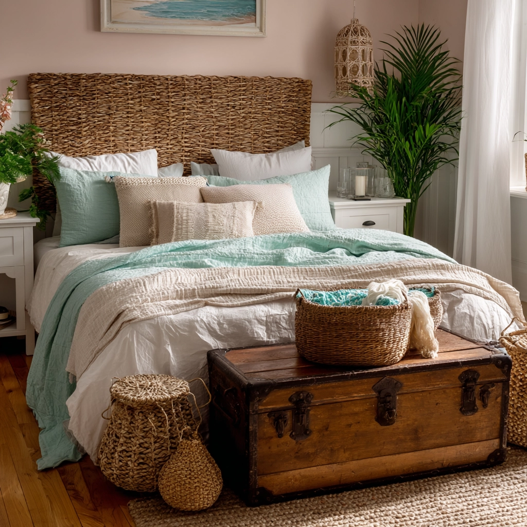 beachy boho bedroom 25