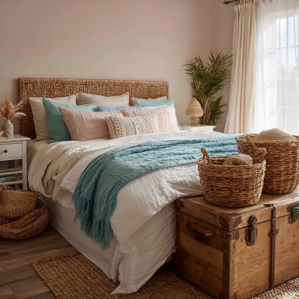 beachy boho bedroom 28