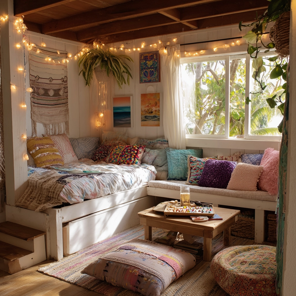 beachy boho bedroom 30