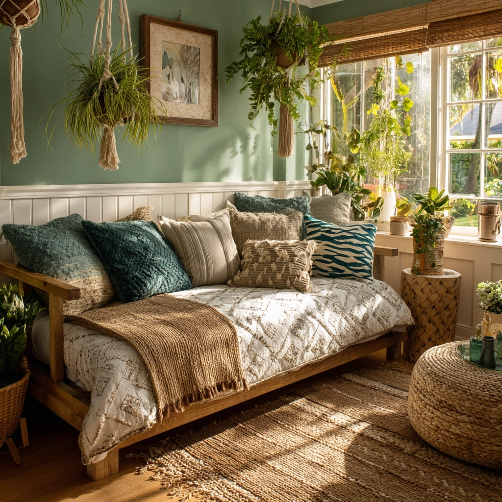 beachy boho bedroom 37