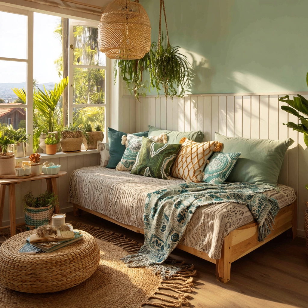 beachy boho bedroom 39