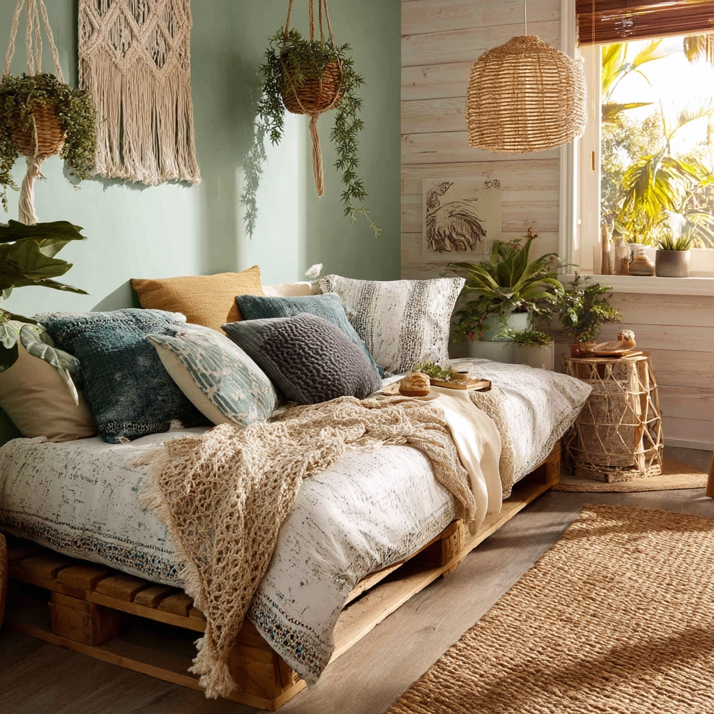 beachy boho bedroom 40