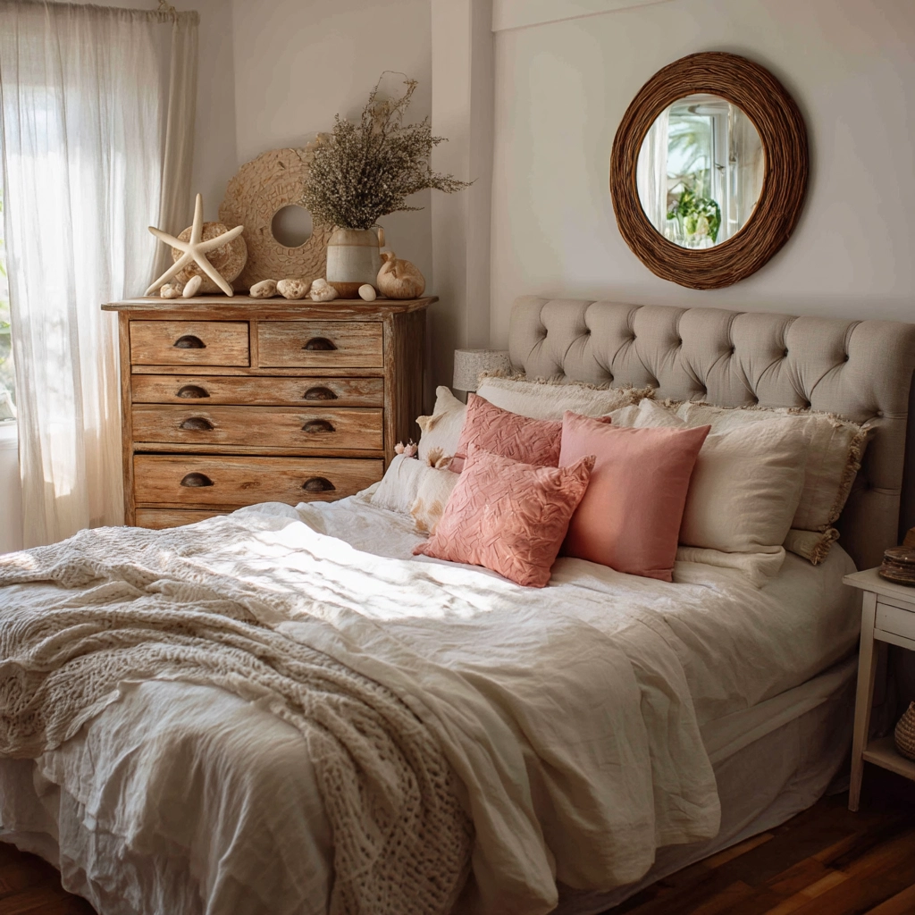 beachy boho bedroom 43