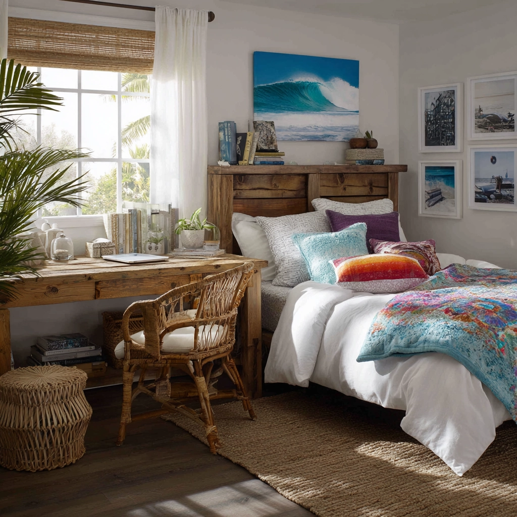 beachy boho bedroom 45