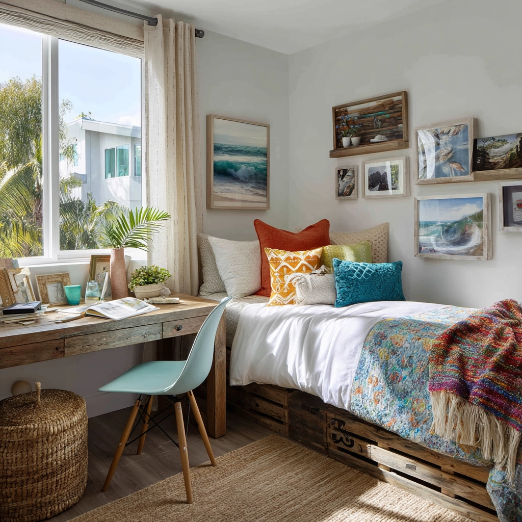 beachy boho bedroom 46