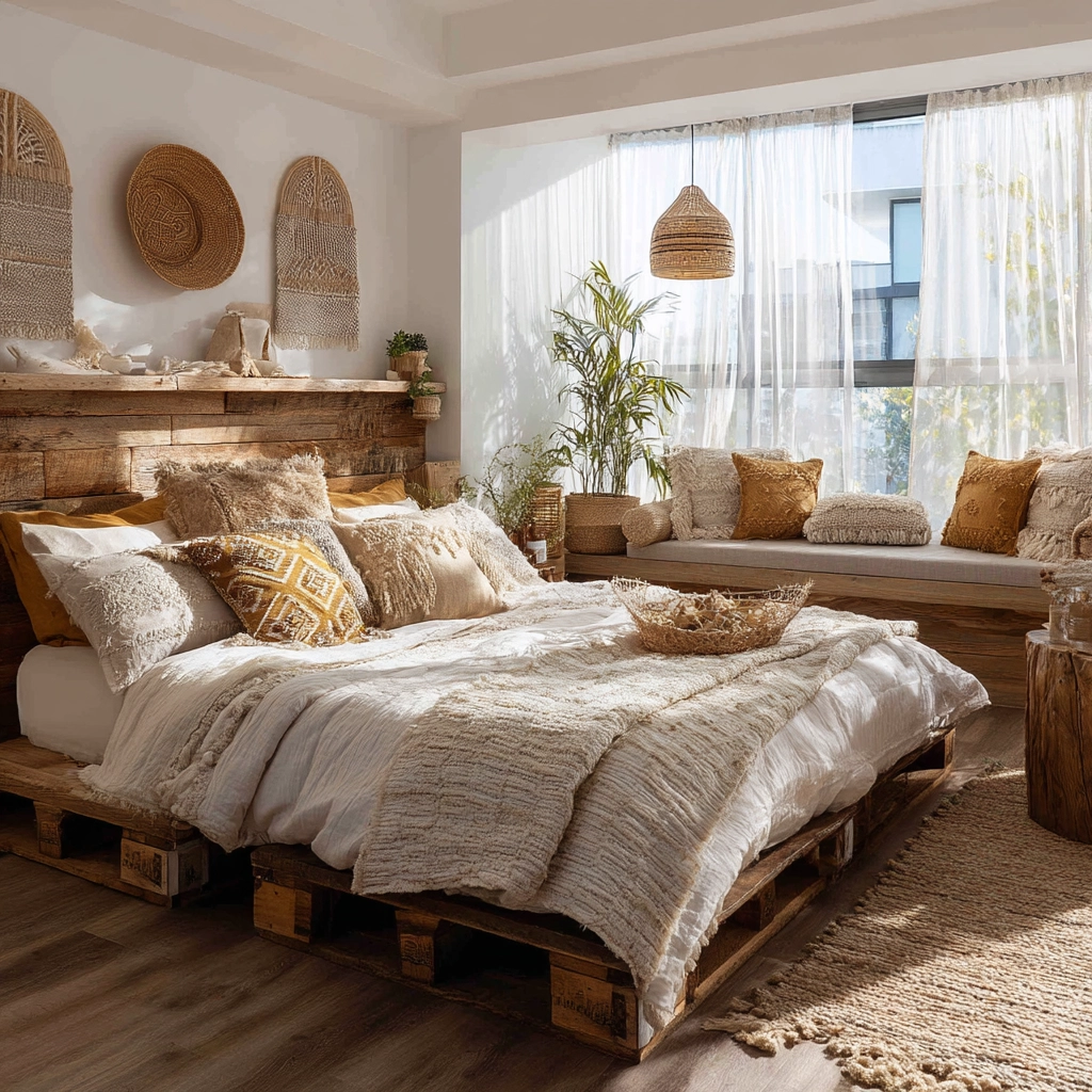 beachy boho bedroom 58
