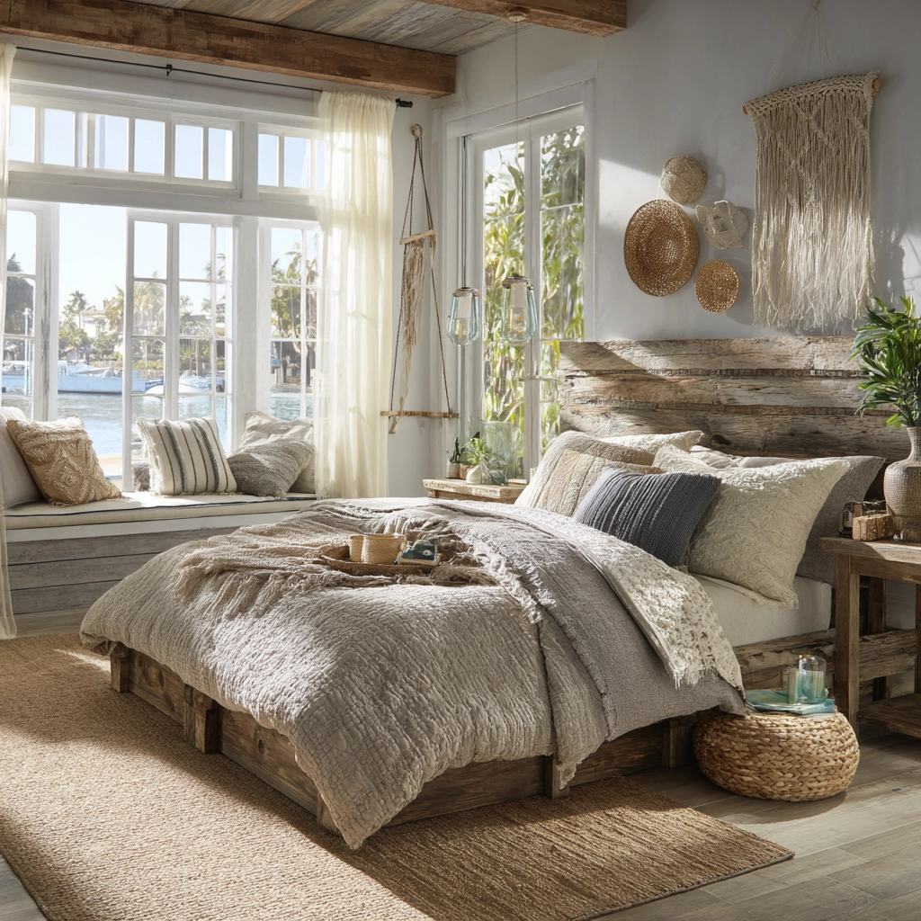 beachy boho bedroom 59
