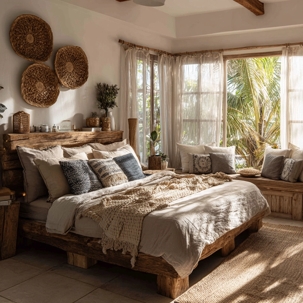 beachy boho bedroom 60