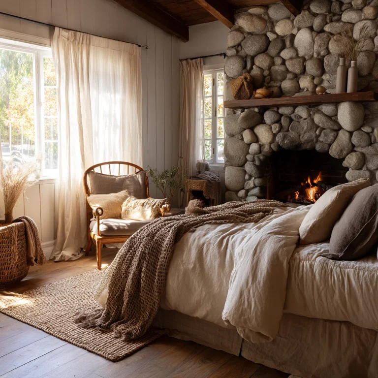 bedroom with fireplace 1