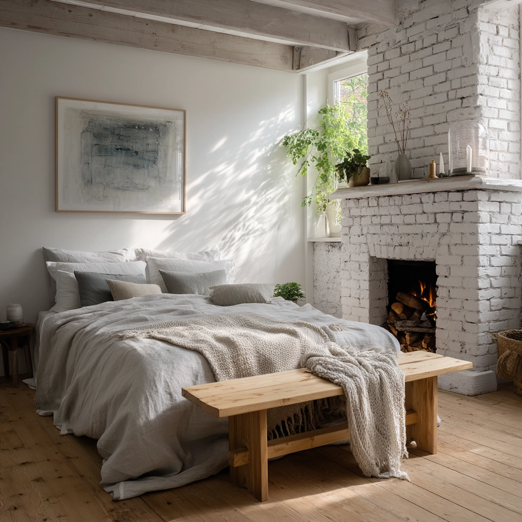 bedroom with fireplace 15