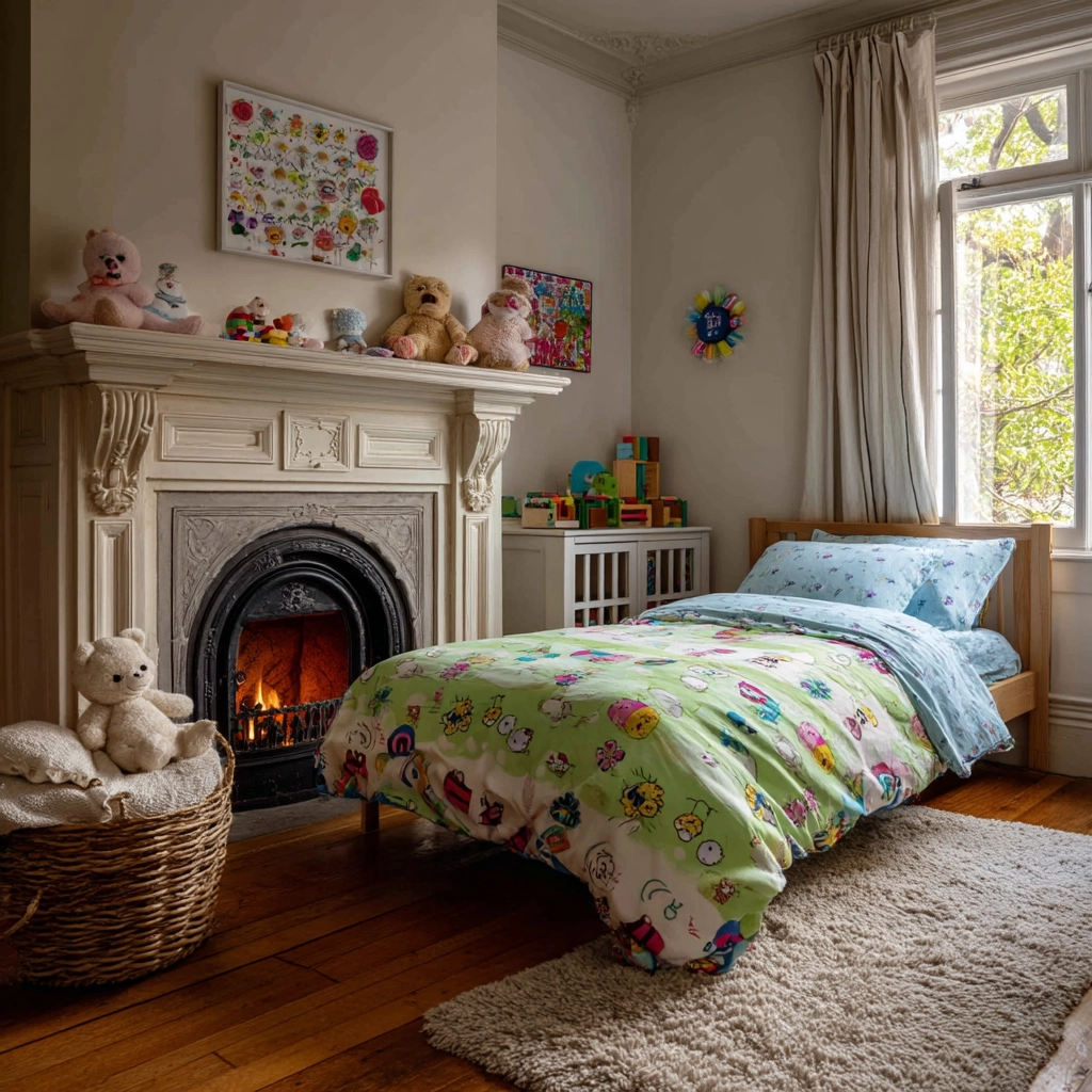 bedroom with fireplace 29