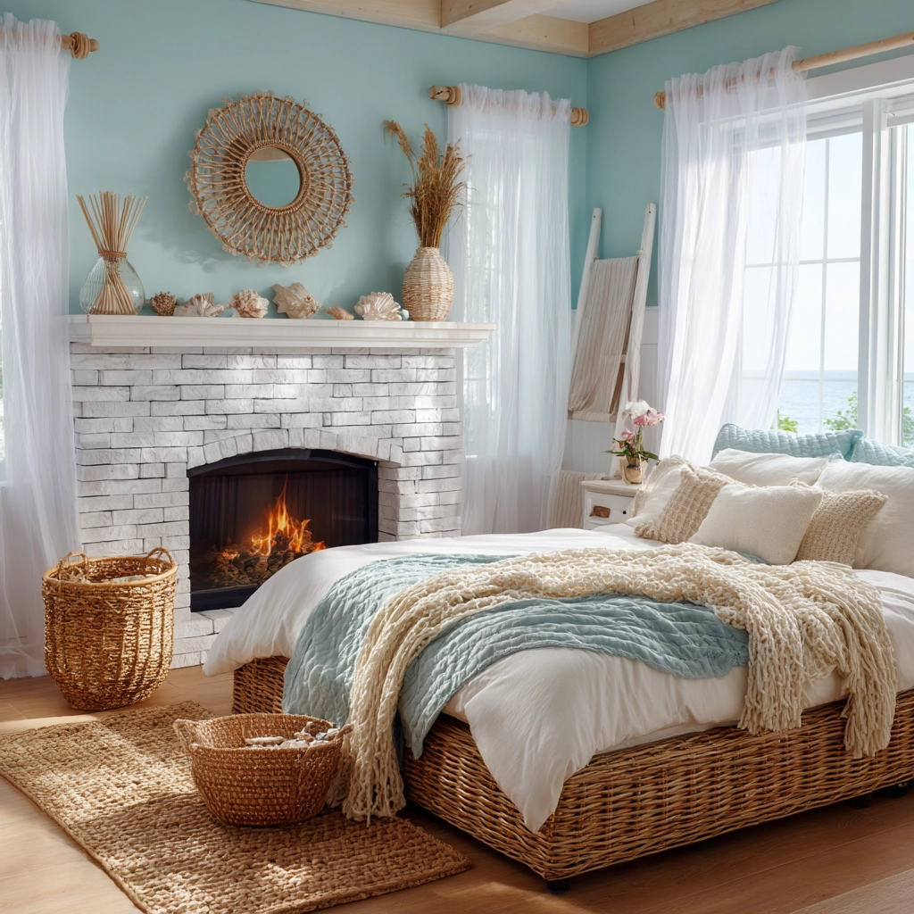 bedroom with fireplace 33