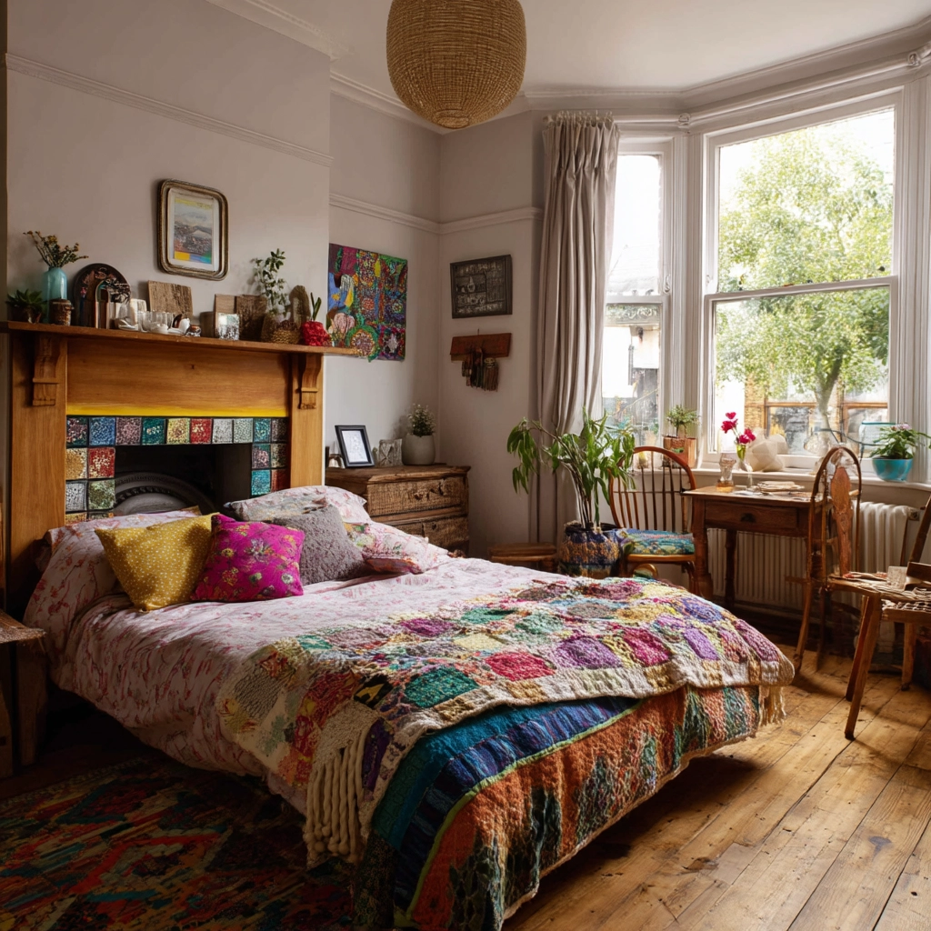 bedroom with fireplace 52