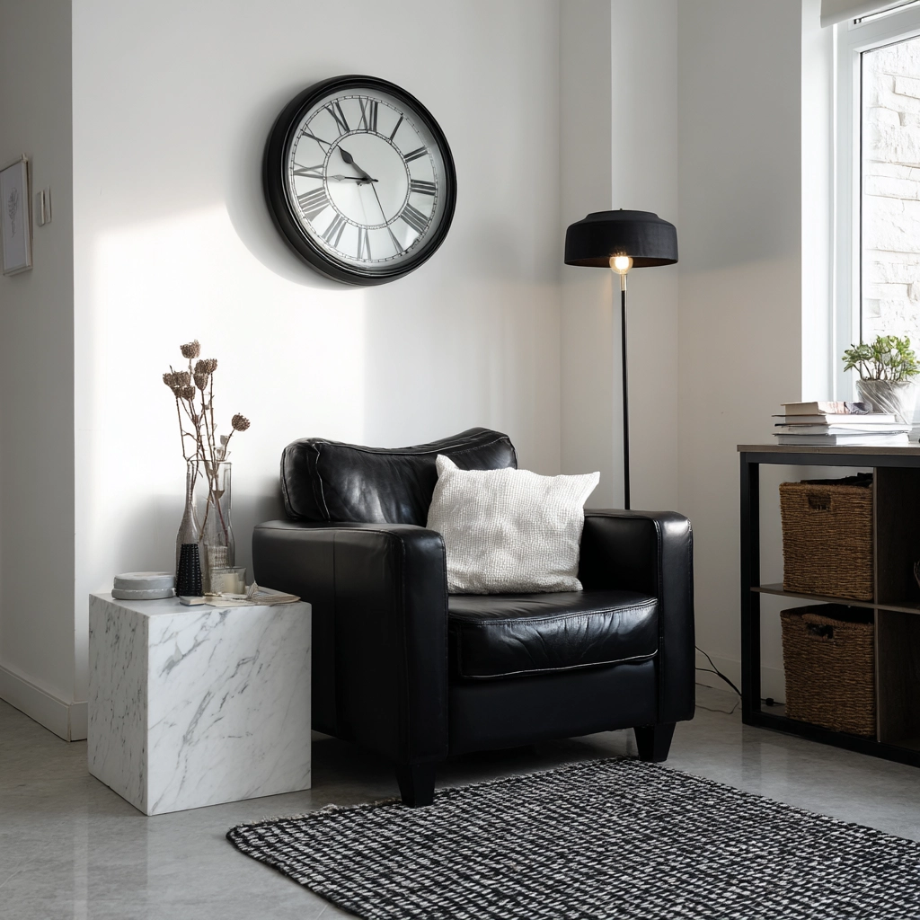 black and white living room decor 23