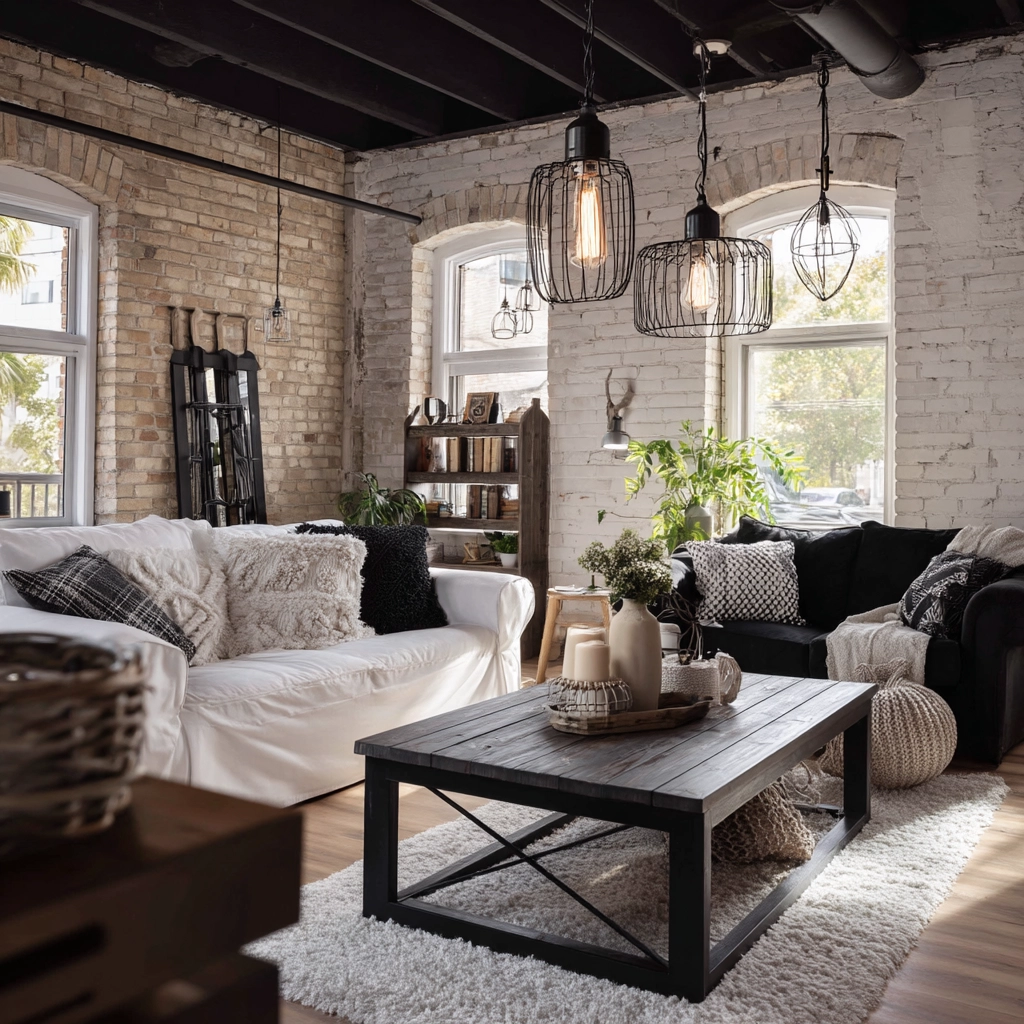 black and white living room decor 29
