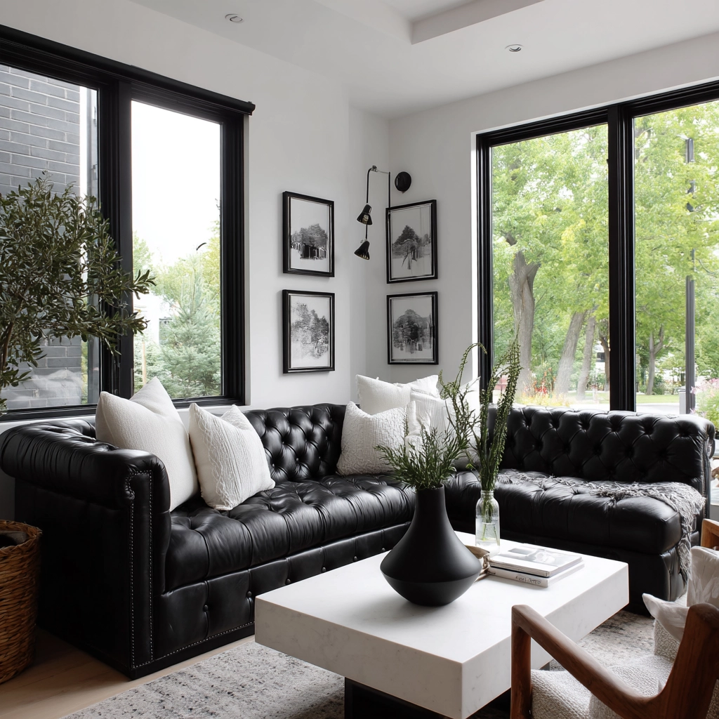 black and white living room decor 3