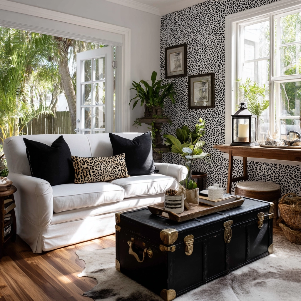 black and white living room decor 39