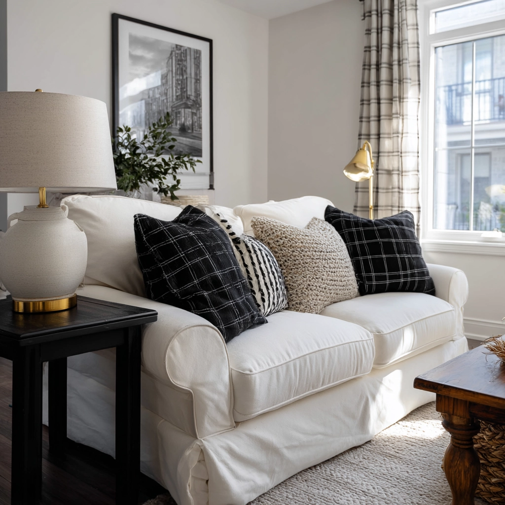 black and white living room decor 53