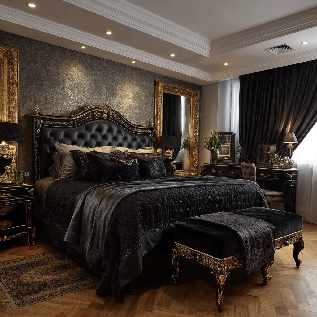 black bedroom ideas 12