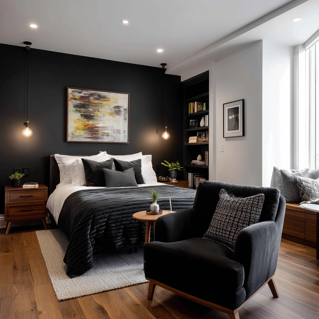 black bedroom ideas 25