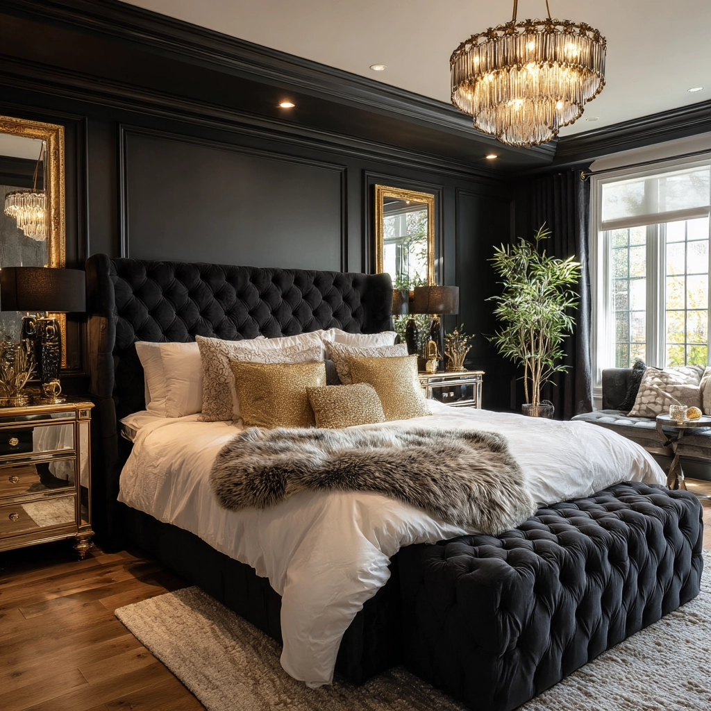 black bedroom ideas 30
