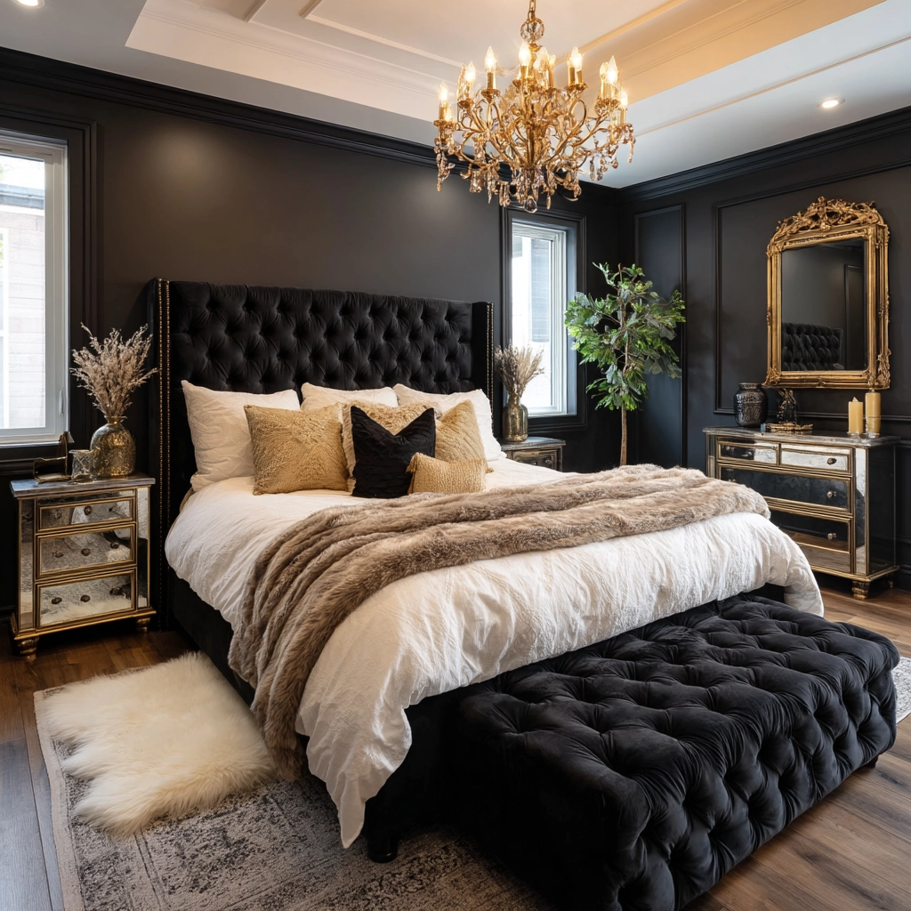 black bedroom ideas 31