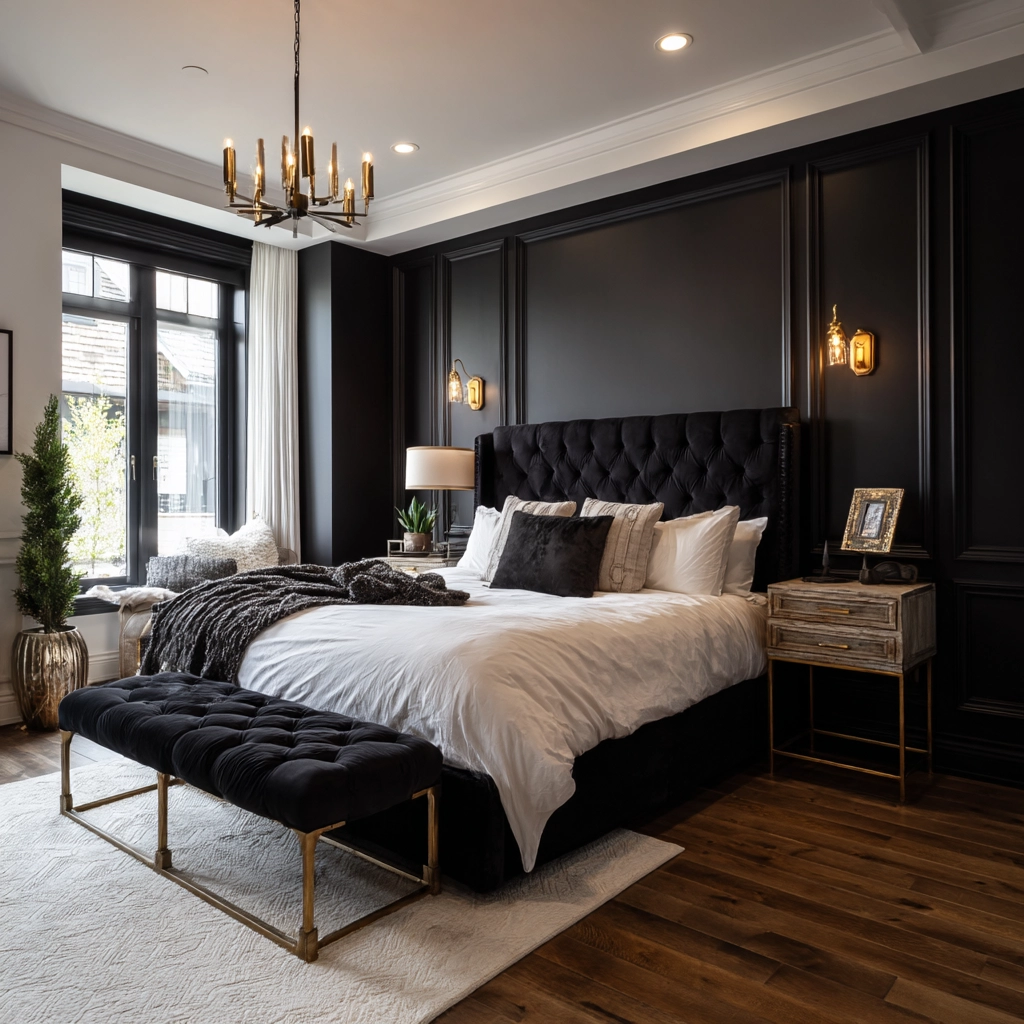black bedroom ideas 42