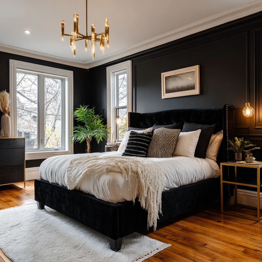 black bedroom ideas 43