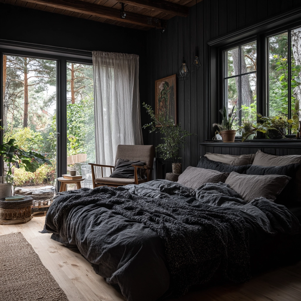 black bedroom ideas 50