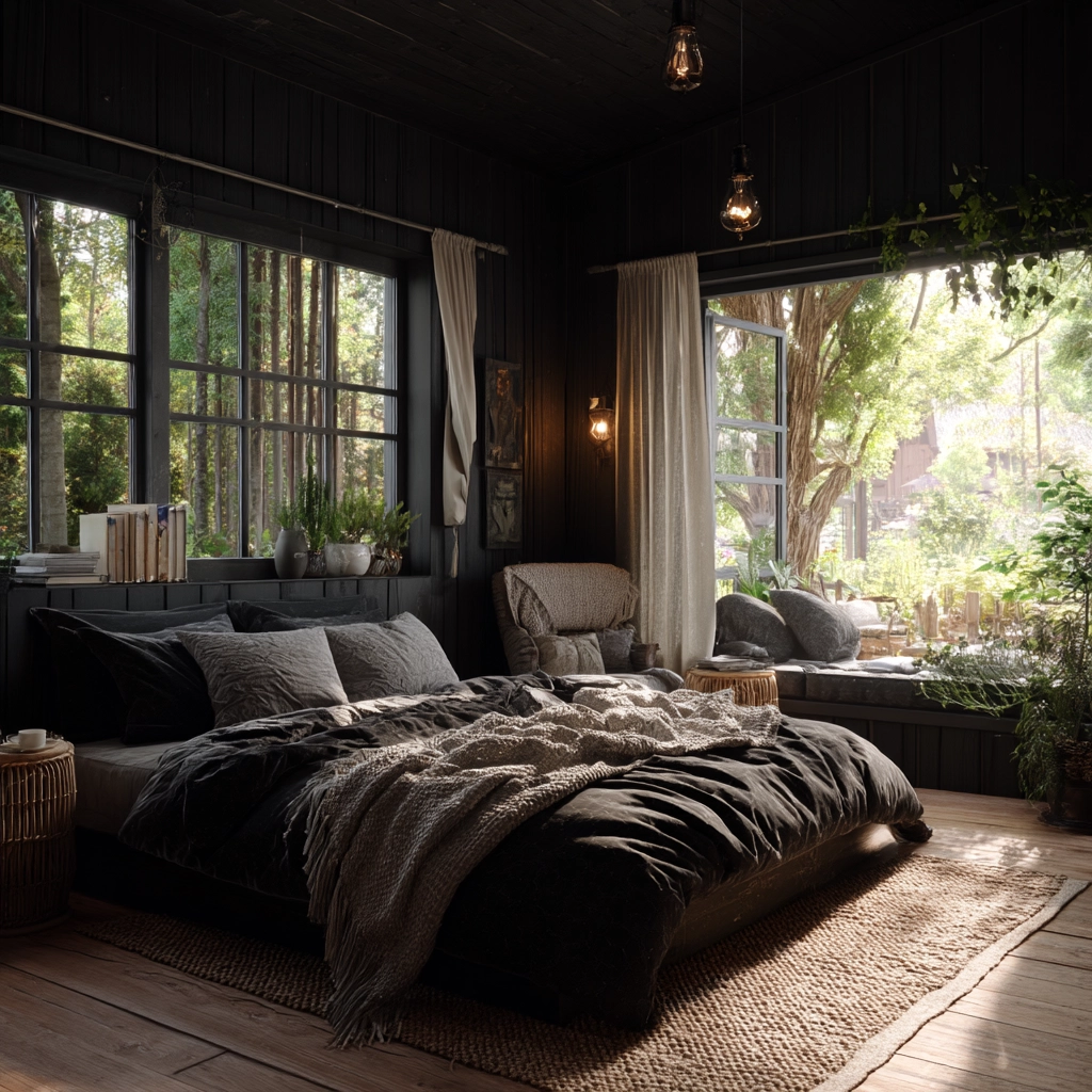 black bedroom ideas 52
