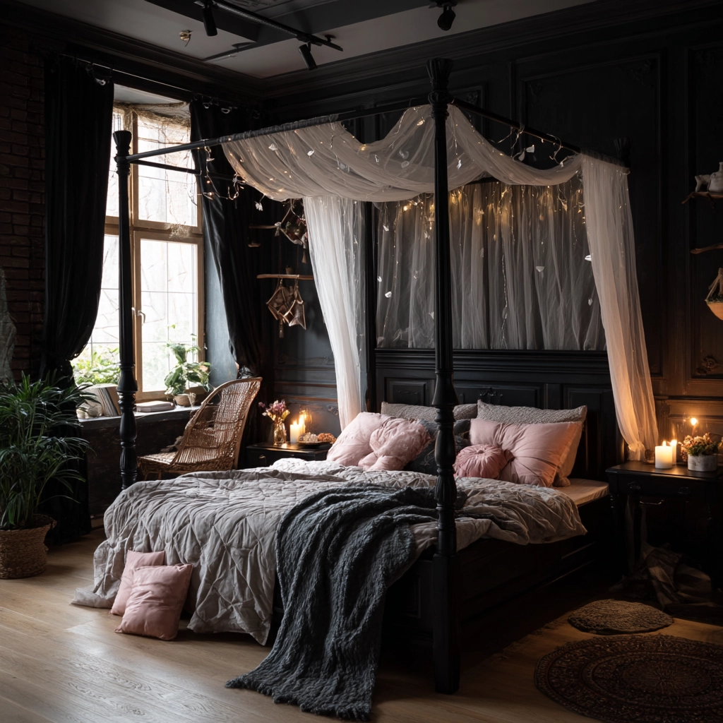 black bedroom ideas 57