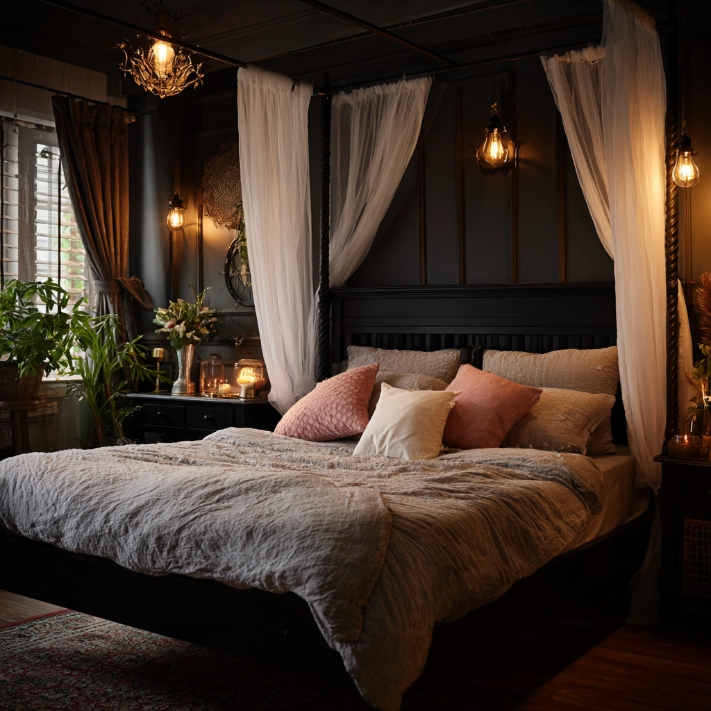 black bedroom ideas 58
