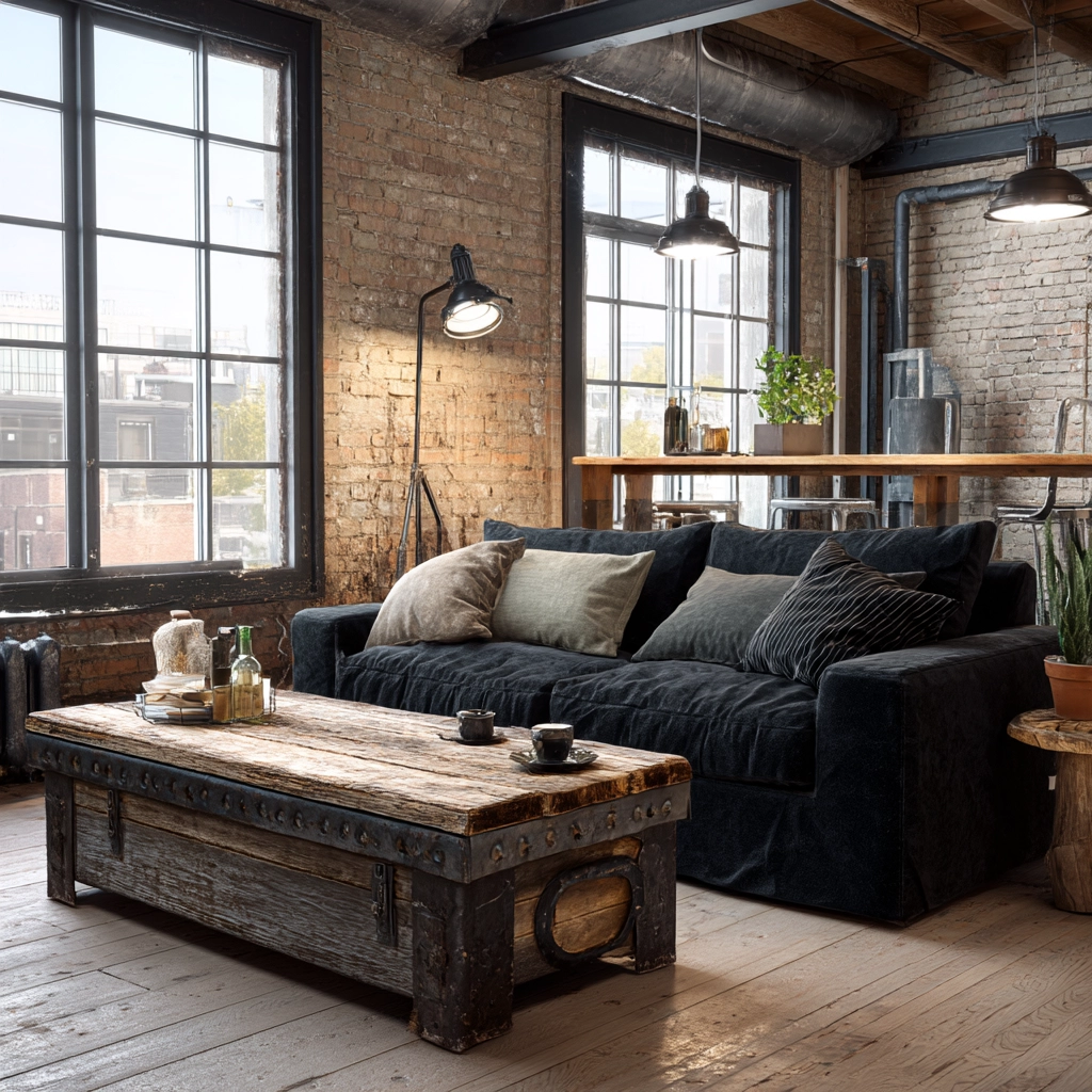black couch living room 12
