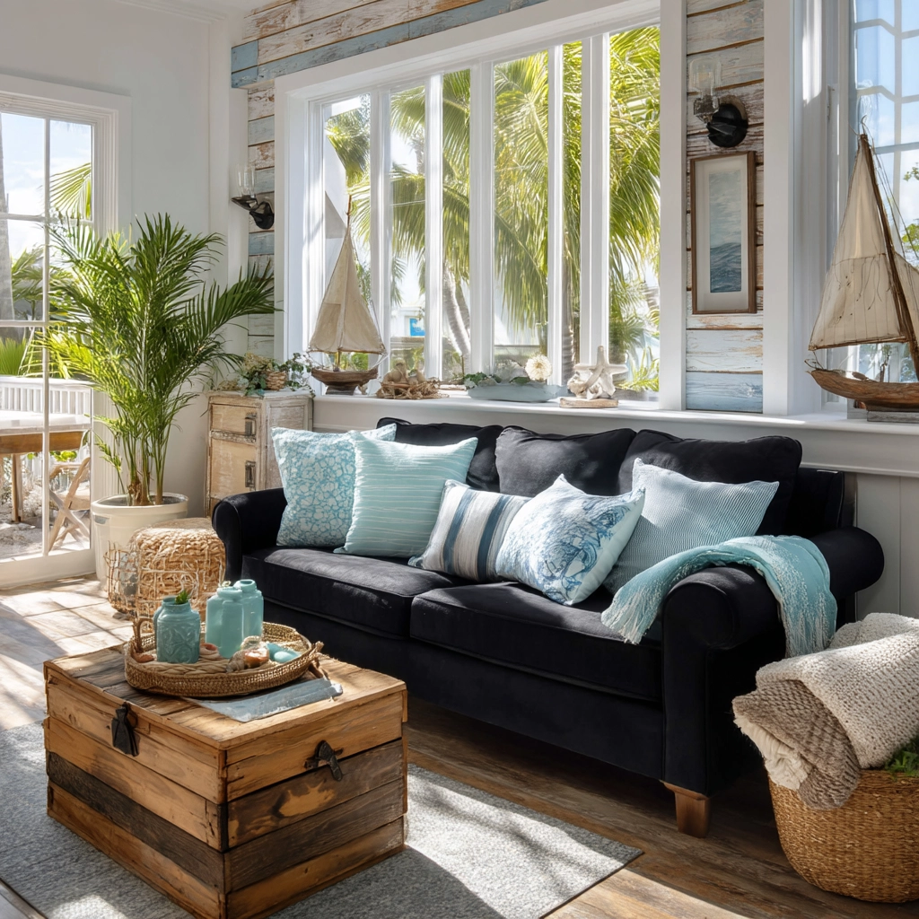 black couch living room 29