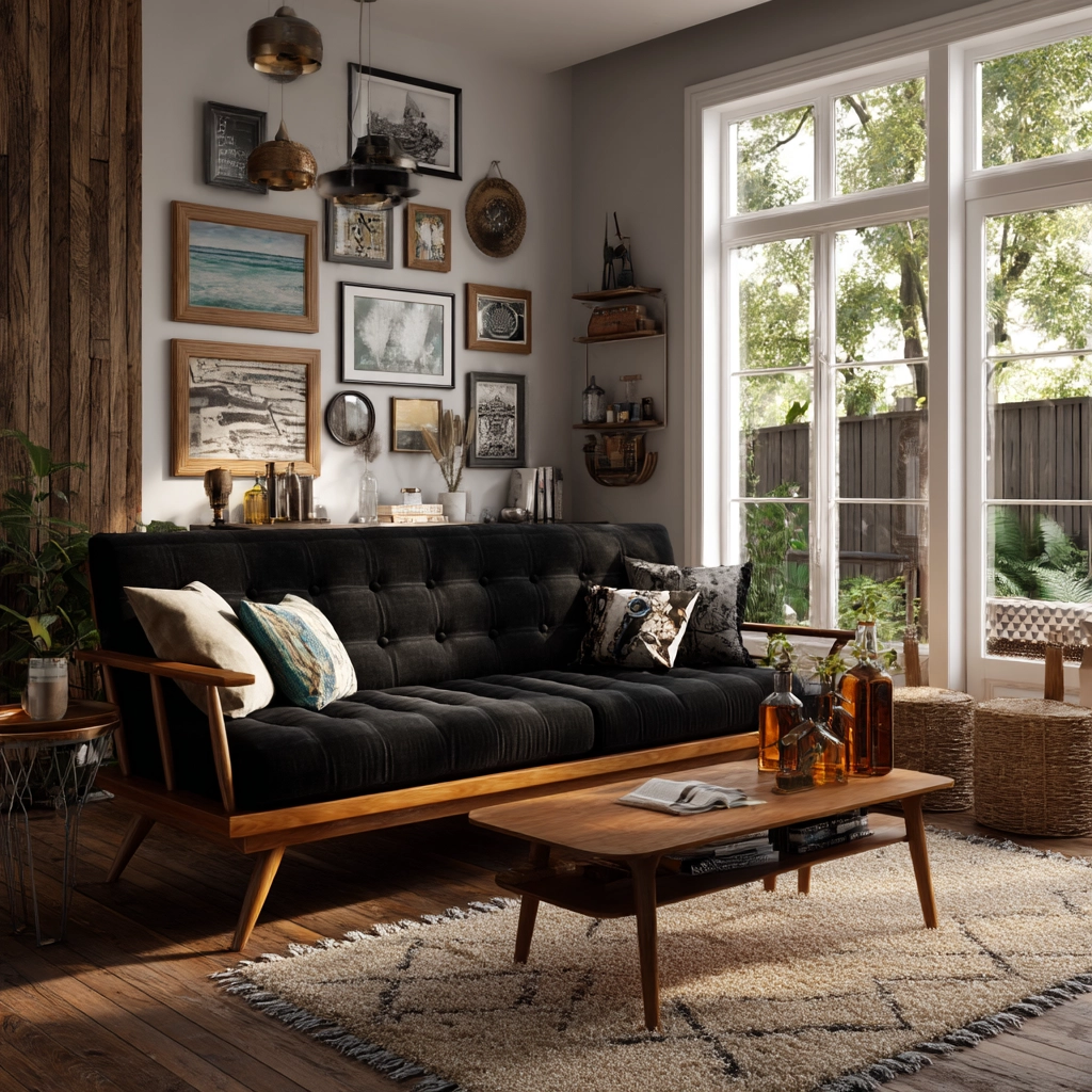 black couch living room 41