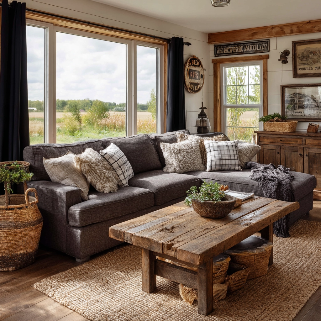 black curtains living room ideas 32