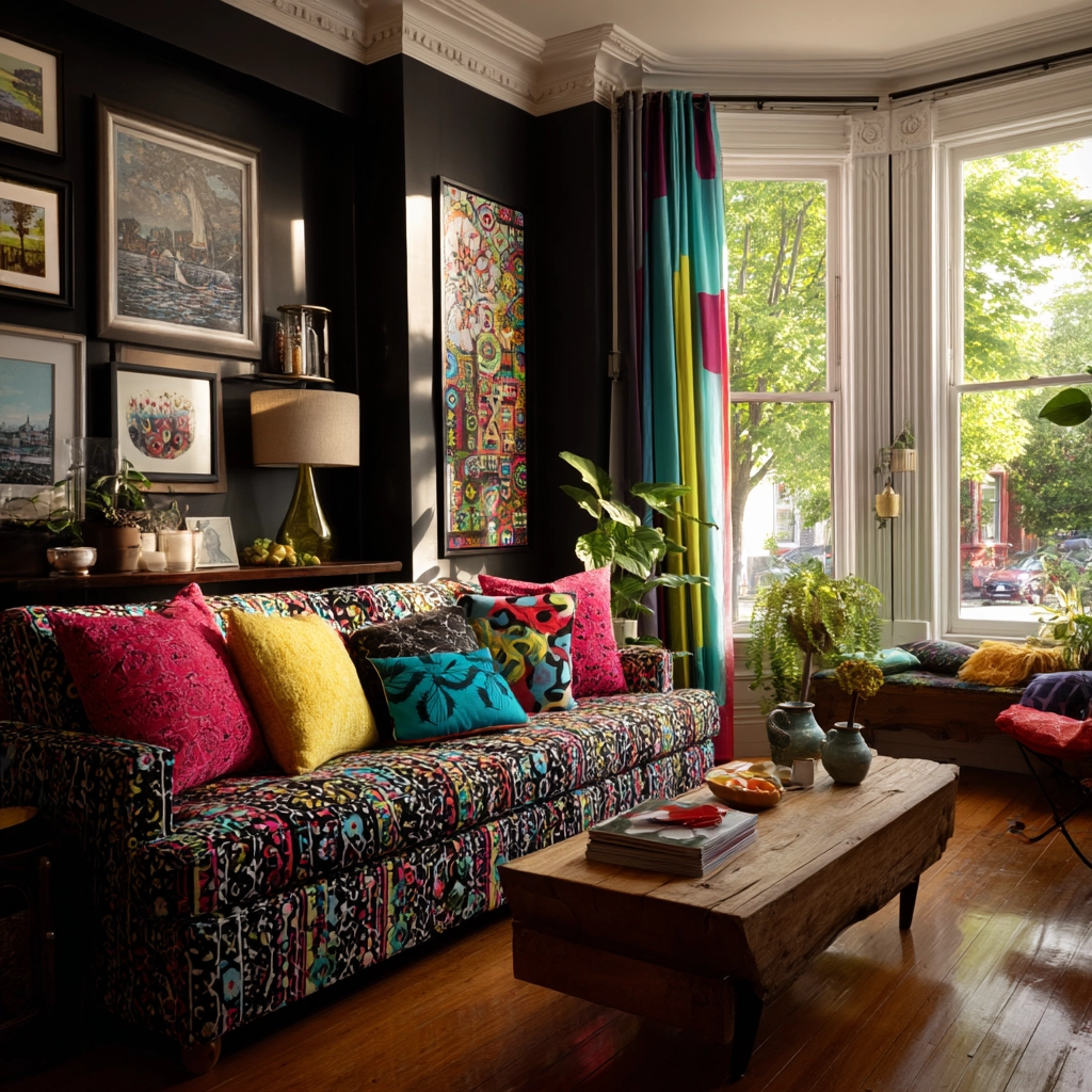 black curtains living room ideas 38