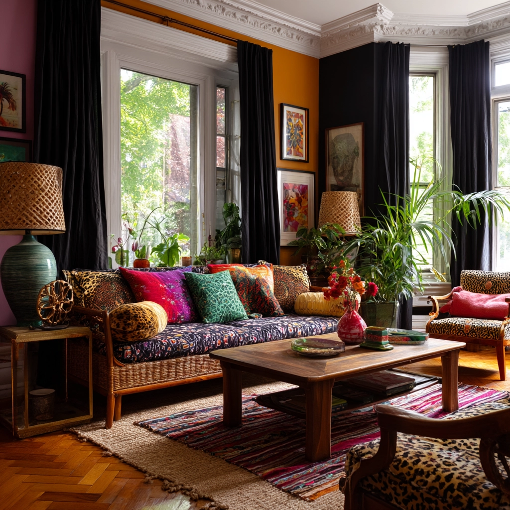 black curtains living room ideas 40