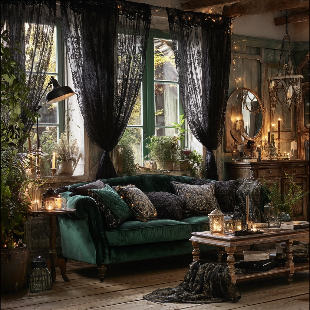 black curtains living room ideas 55