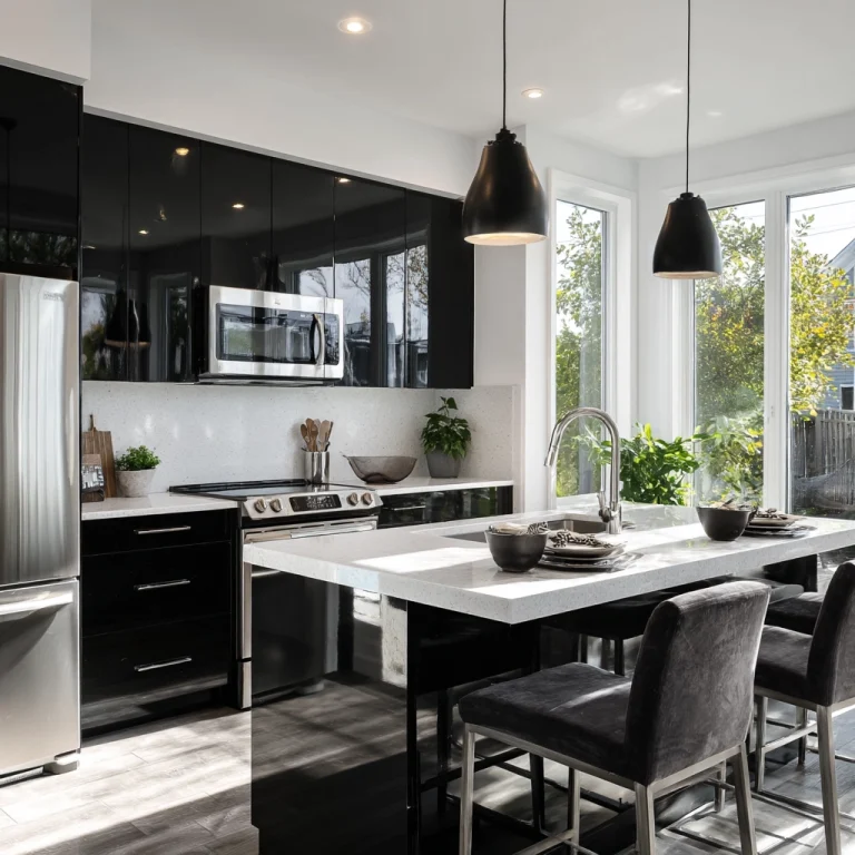 black kitchen cabinets 1