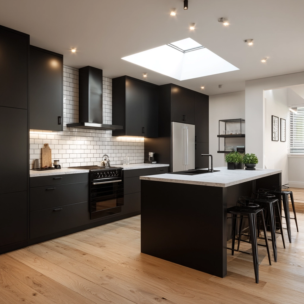 black kitchen cabinets 14