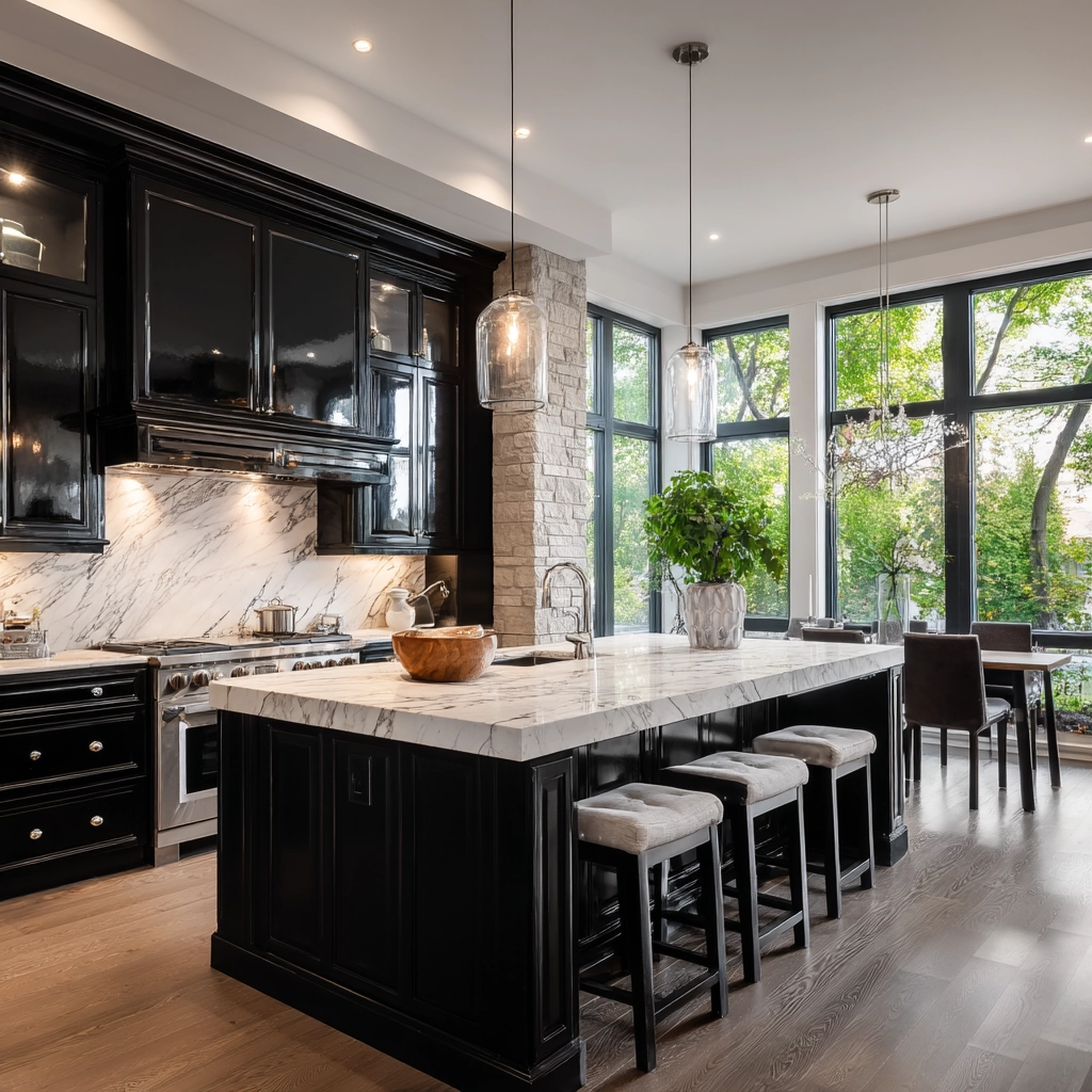 black kitchen cabinets 30