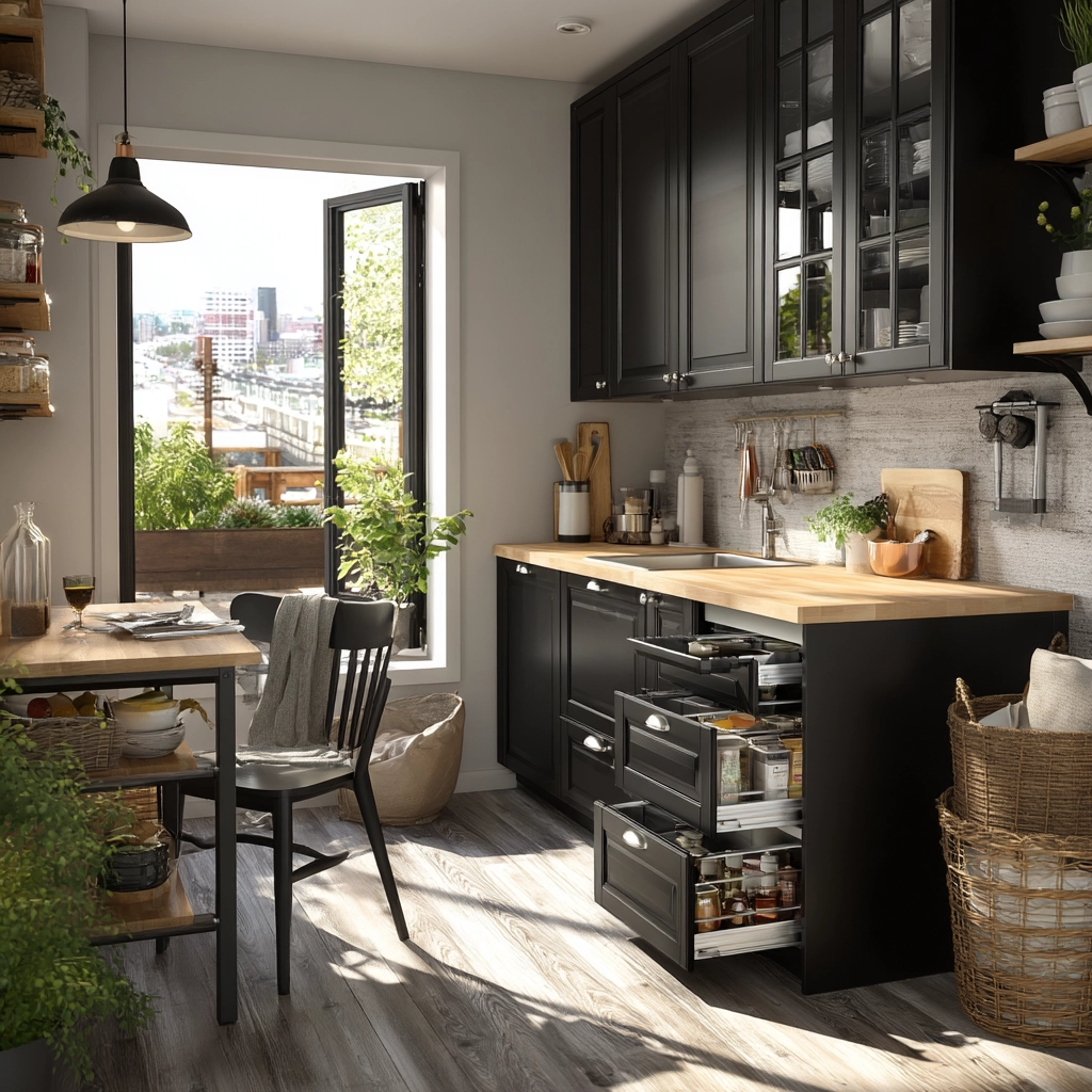 black kitchen cabinets 40